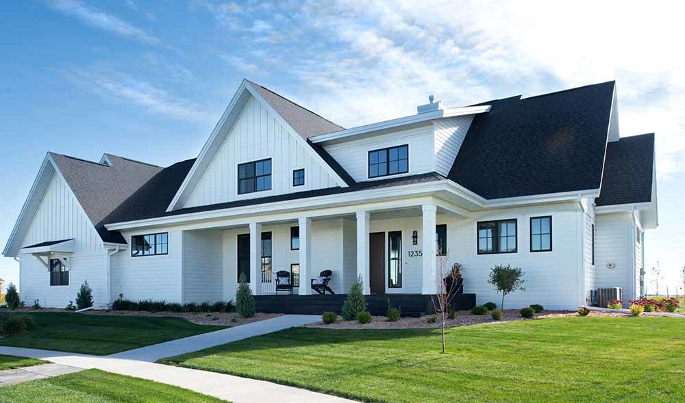 Stately Transitional million dollar custom home built by Radiant Fargo, ND