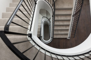 Winding Staircase in Custom Home in Fargo, ND built by Radiant Homes