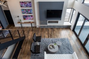 View from Loft in Custom Home in Fargo, ND