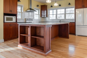 Custom Kitchen island with end storage