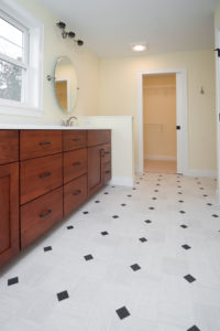 Custom bathroom built by Radiant Homes