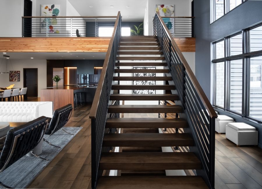 Stairs with Mahogany Steps to loft