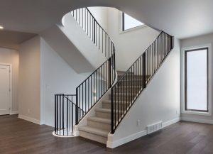 Spiral Staircase in Custom Home